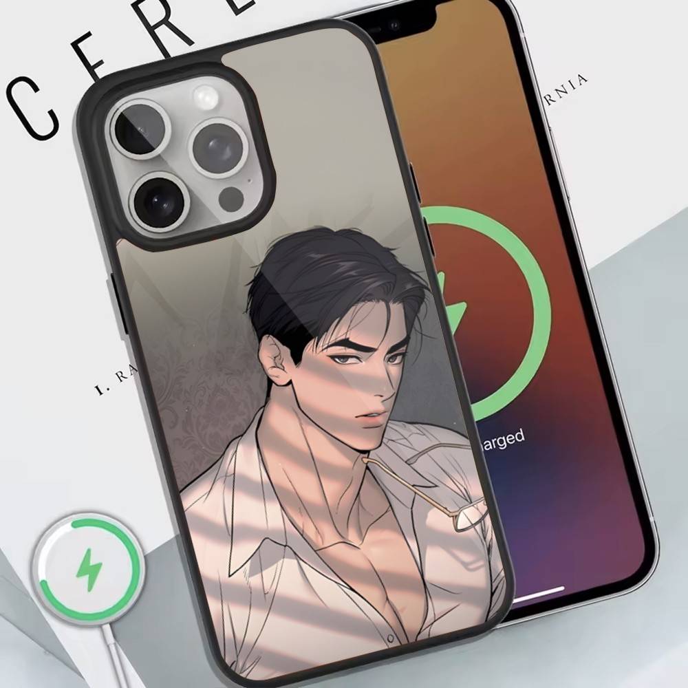 J-Joo Jaekyung Phone Case For Magnetic Wireless Charge  Cover For iphone 16 15 14 13 12  11 Pro Max Plus Coque iPhone12mini