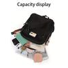 Daily Wear Solid Tone Nylon Backpack Fashion Lightweight Daypack, Multi-compartment for Ladies Daily Errands and Travel