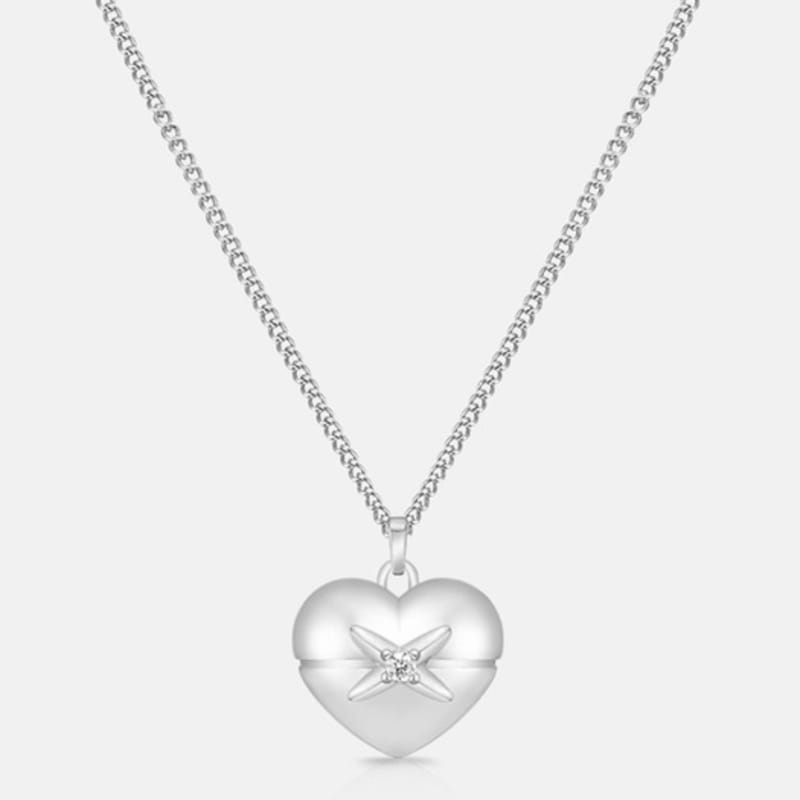 METROCITY JEWELRY Cuore White Necklace A241BN1037WPA