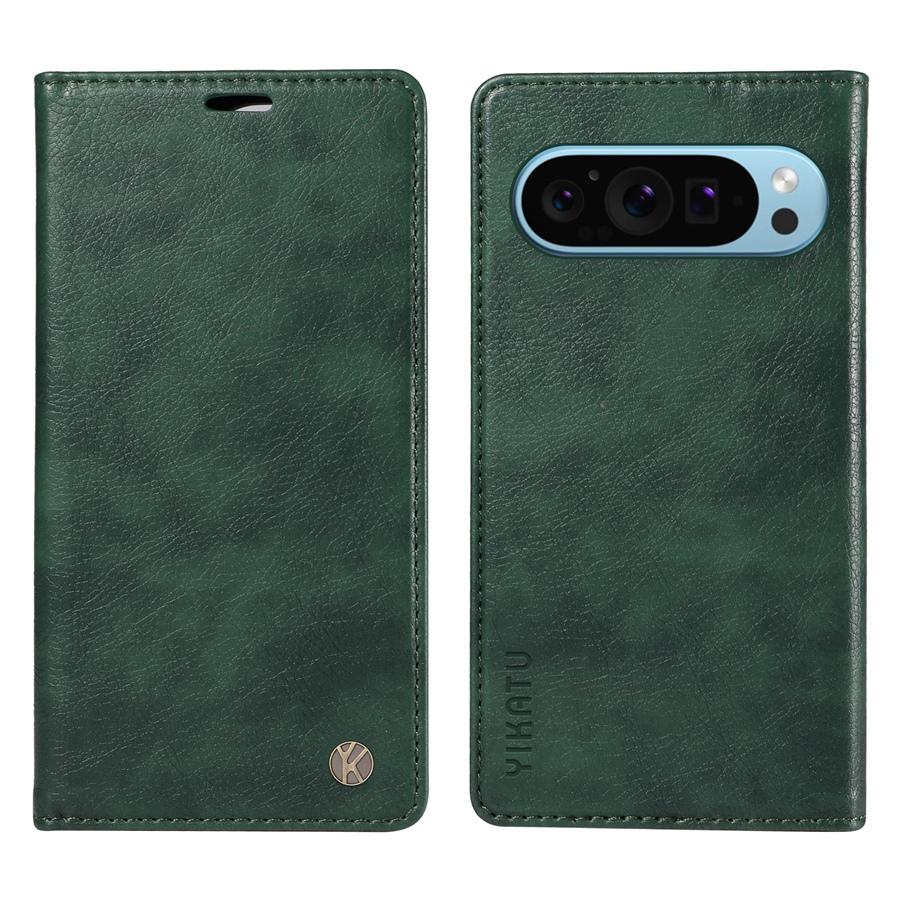 Premium Leather Strong Magnetic Phone Case for Google Pixel 9 Pro Pixel 8 8 Pro 9A 8A 7A Pixel 6 6A Pro Kickstand Wallet Case with Card Slots