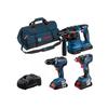 COMBO KIT 3 TOOLS 18V: GSR 18V-55 +GDX 18V-200 + GBH 18V-22 +ProCORE18V 3x4,0Ah