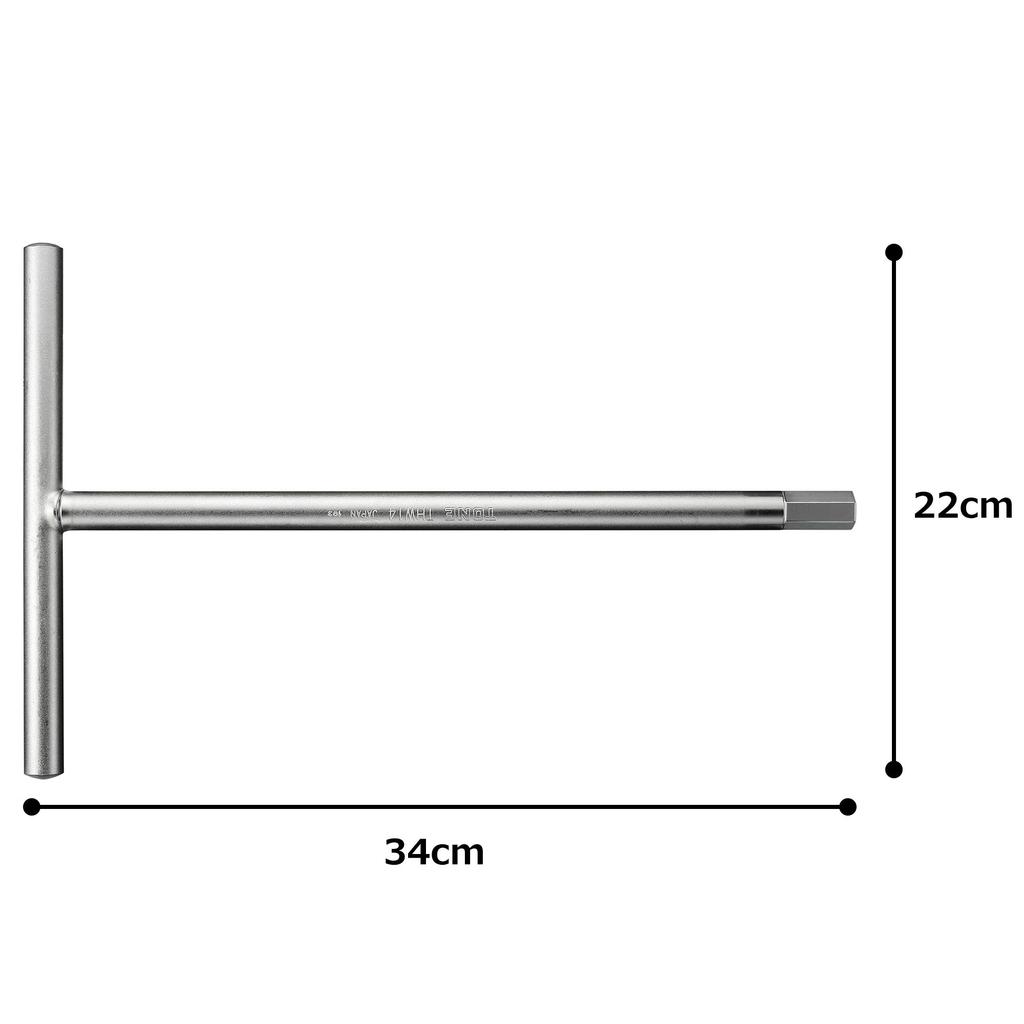 TONE hexagon wrench 14mm jaw opening T-type THW-14,