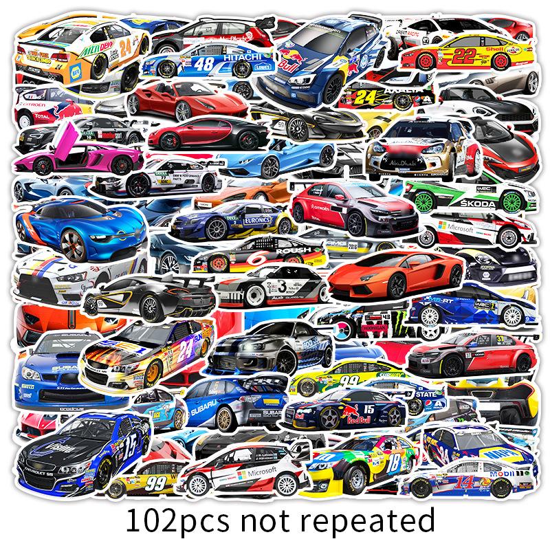 

102 штуки супергоночных наклеек с граффити, ноутбук, скутер, багажное отделение, водонепроницаемое украшение, наклейки для мобильных телефонов