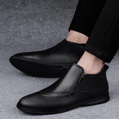 Fashion Italian Men's Genuine Leather Shoes Brand Business Dress Shoe All-Match Comfy Casual Wedding Breathable Antiskid Walking Shoes