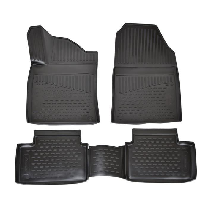 Tapis De Sol En Caoutchouc 3D Exclusive - J&J AUTOMOTIVE - Kia Cee'D 2018 - Noir - Antidérapant - Sur Mesure