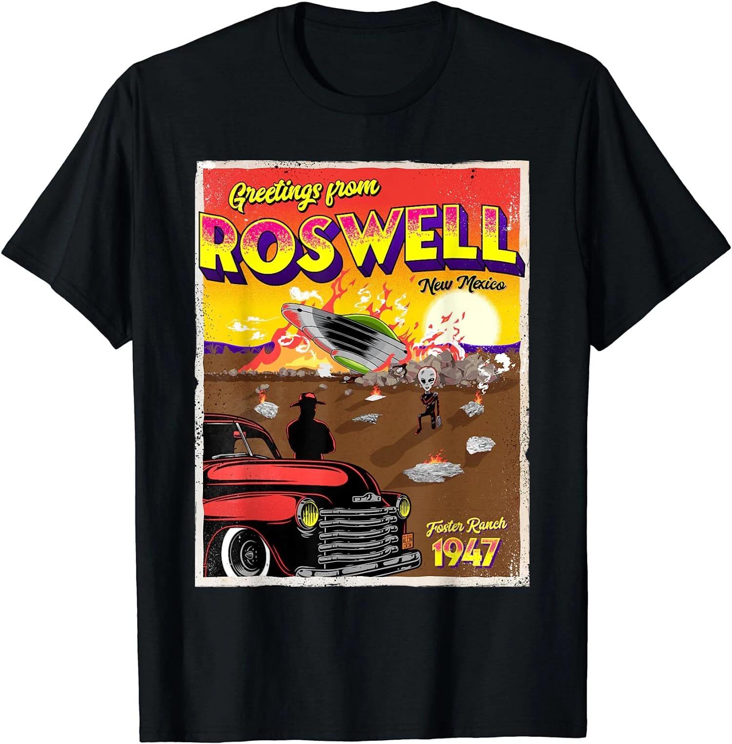 NEW LIMITED Greetings from Roswell Foster Ranch 1947 UFO Alien Crash T-Shirt XL