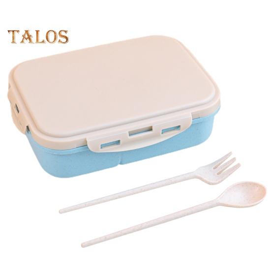 Коробка для хранения обеда противоскользящий держатель для еды легко носить с собой удобный семейный контейнер для хранения еды школьные принадлежности синий 639₽