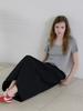 Elssibeui Scoop Neck Rib Knit Top_Gray
