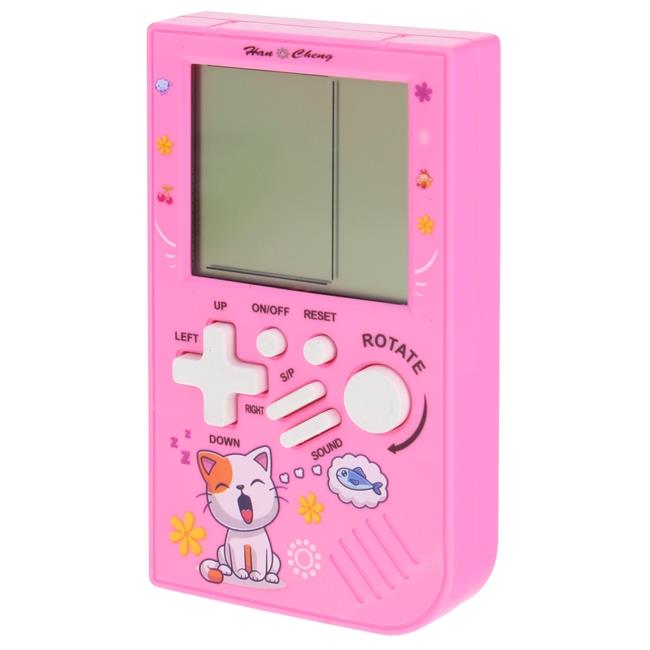 Electronic Game Tetris Portable Travel Console For Children Pink