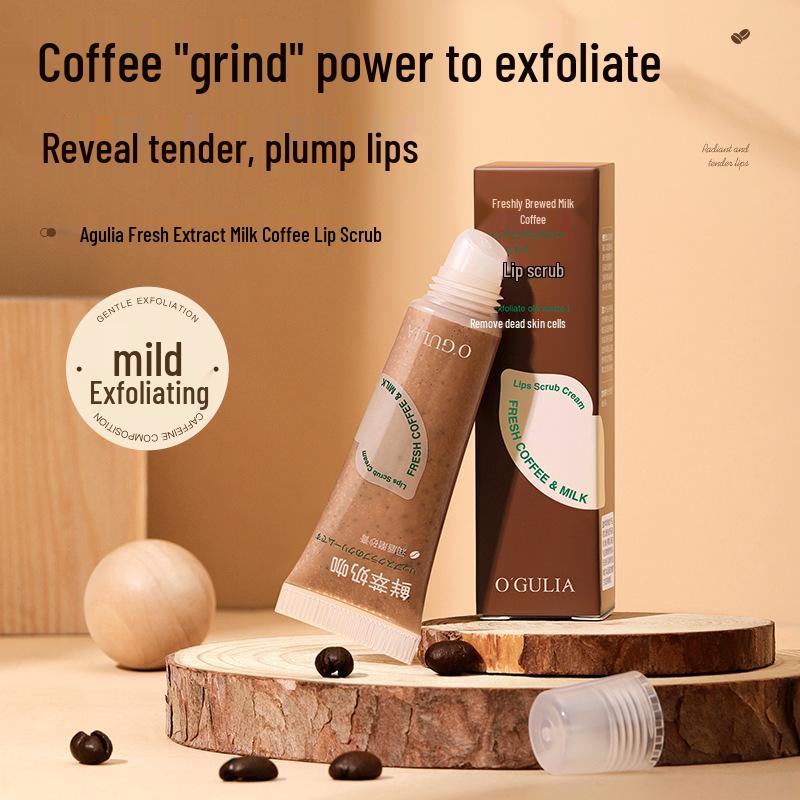 

Agulia Milk Coffee Lip Scrub: Exfoliates, Fades Lines, Moisturizes & Protects Lips, Fruity Scent