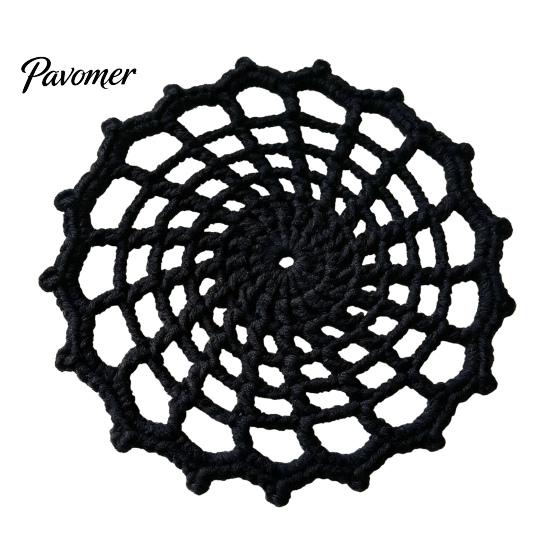 Decorative Gothic Yarn Coasters Spider Web Crochet Coaster, Handmade Knitted Drink Mat, Aesthetic Table Boho Style Dining Mats Protection Mats,