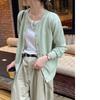 Women Cardigans Sweater Casual Warm Spring Summer O-neck Long Sleeve Single Breasted Slim Fashion Korean Knitwears Tops
