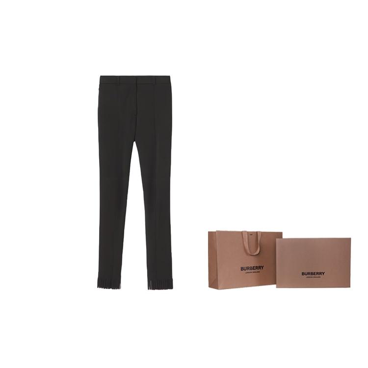 Burberry high-waisted fringed-edge leggings Women's 80473511
