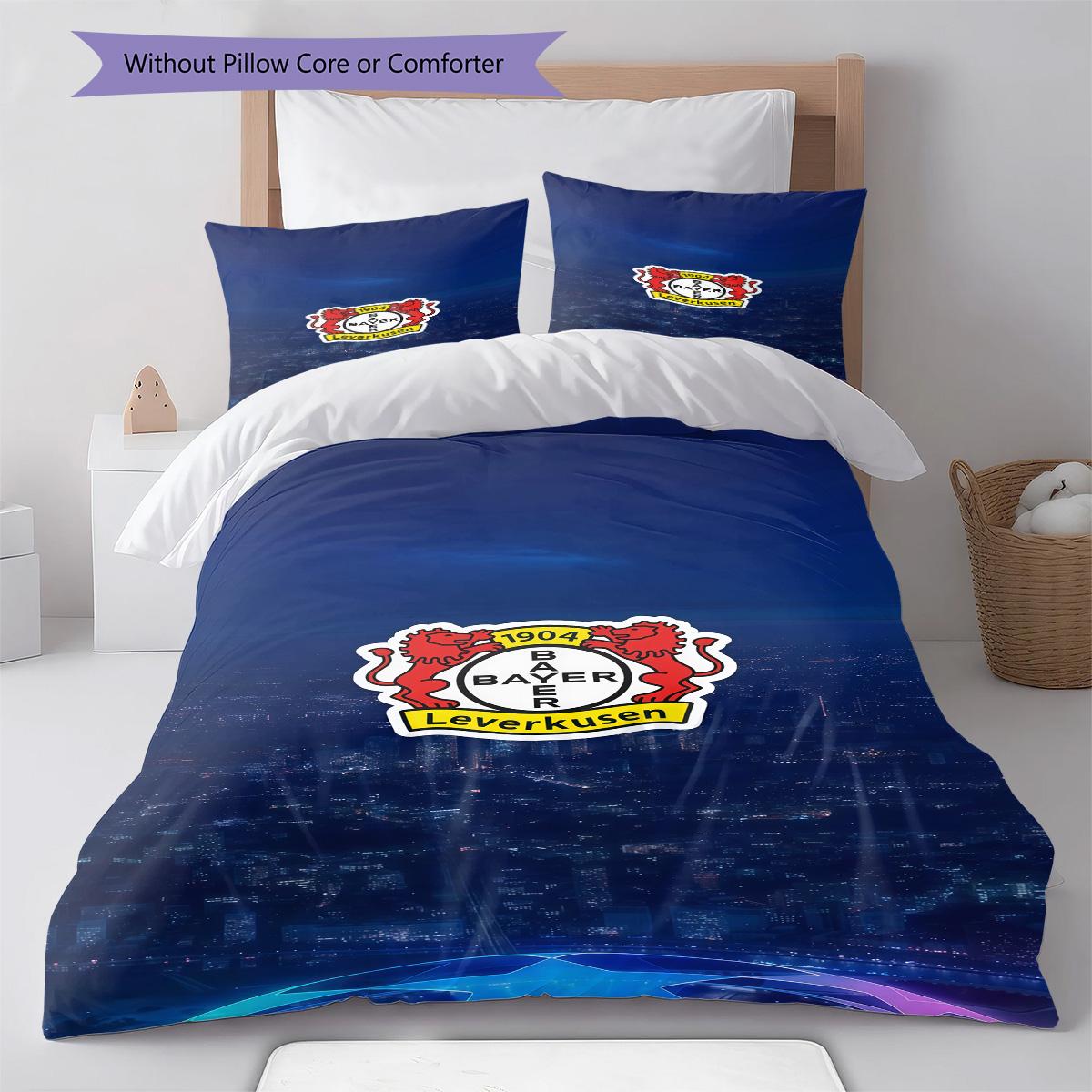 

Leverkusen logo RugPattern Bedding Quilt Set Quilt Cover Pillowcase Home Decoration Birthday Gift (1 * duvet cover + 2 * pillowcase, without core) 135x200cm