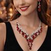 Sparkling Rhinestone Jewelry Set Shining Bridal Jewelry Set  Bride Accessories