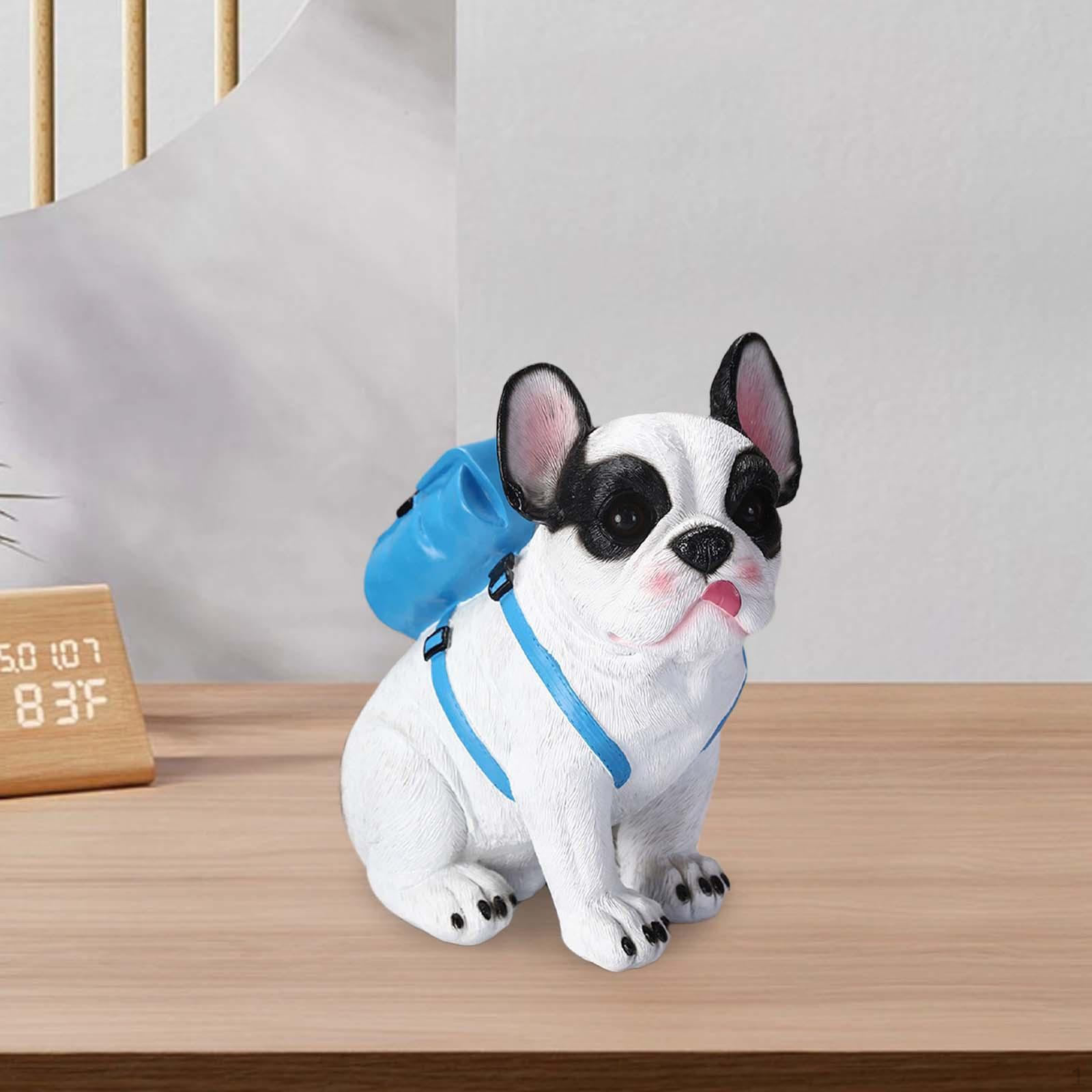 

Статуэтка собаки Копилка Украшение для животных Украшение из смолы для центрального украшения стола в офисе белый