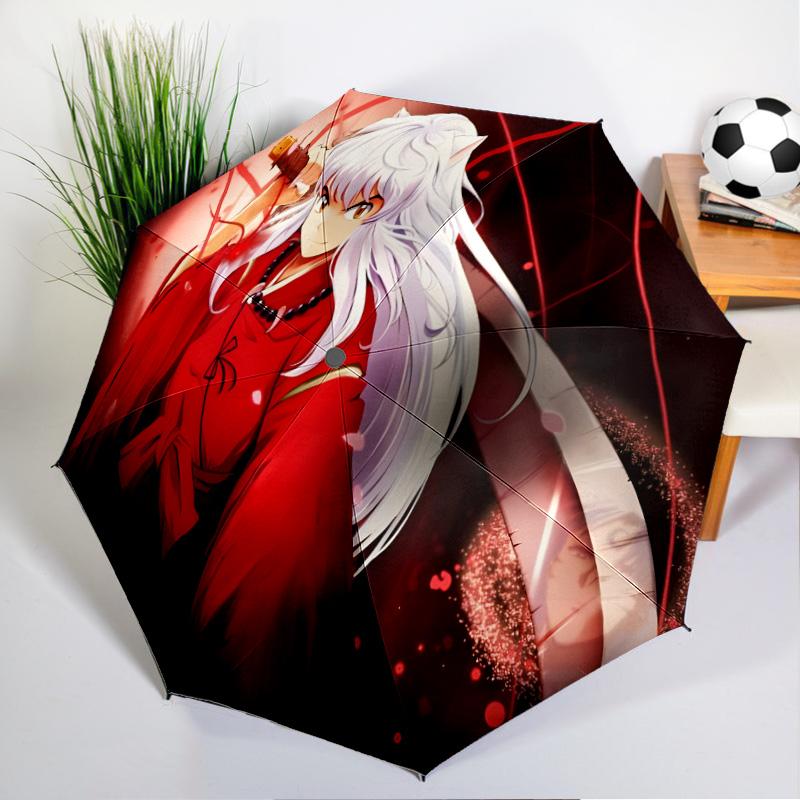 Anime Sessho-maru Umbrella Folding Umbrella, Automatic Umbrella 8-Frame for Travel, Camping Use Gift for Halloween Christmas