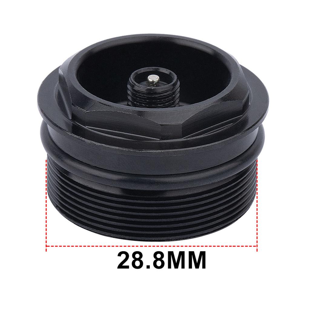 front fork valve nut made of aluminum alloy (approx. 17g), suitable for 34mm inner tube forks, with replaceable valve + , suitab