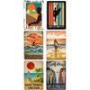 Retro Tin Signs Beach Room Decor Vintage Beachy Bedroom Surfboard Wall Decor 12x8 Inches Sign For Surfer Girl Aesthetic