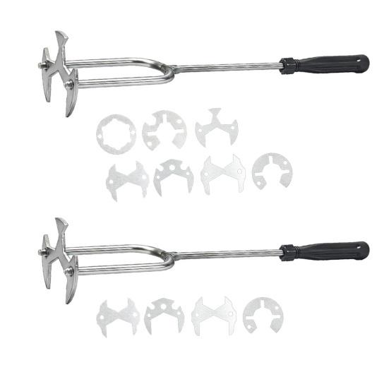 Badschlüssel Mehrgrößen Alles-in-Einem Spülen-Schlüsselset mit 360-Grad-Drehung Enge Räume Langlebiges Sanitärwerkzeug Badbeschlagwerkzeug