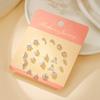 Titanium Steel One-week Stud Earrings 1 Combination Korean Fringed Bow Ins Versatile Cute Earrings for Women