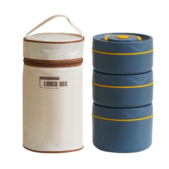 Izolovaná sada svačinových boxů 2/3/4 patra Oddělitelné stohovatelné tepelné nádoby na jídlo Vhodné do mikrovlnné trouby Bento box do práce a na cesty