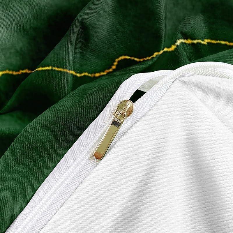 Set biancheria da letto color oro marmo, copripiumino e federa per bambini e adulti stampati in 3D in microfibra ultra-fine con cerniera