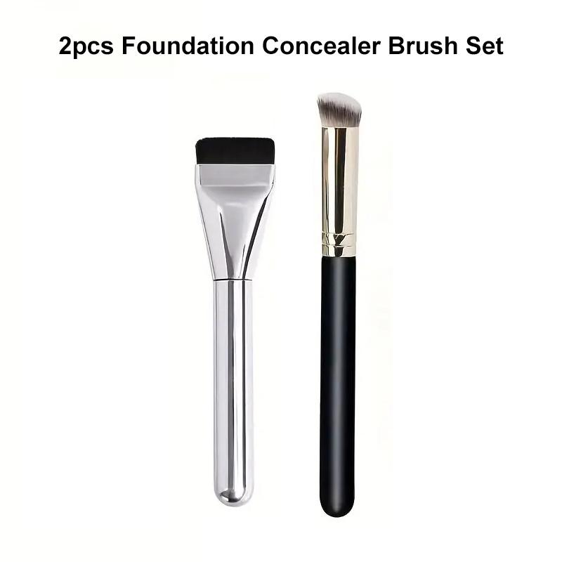 

Набор из 2 кистей для нанесения тонального крема, бесследная кисть для нанесения консилера под глазами, кисть для контура носа, инструменты для нанесения тональной основы с полным покрытием