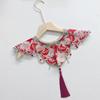 Elegant Embroidery Flower Decorative False Collar Female Sweater Shirt Dress Clothes Sewing Collar Shawl False Collar