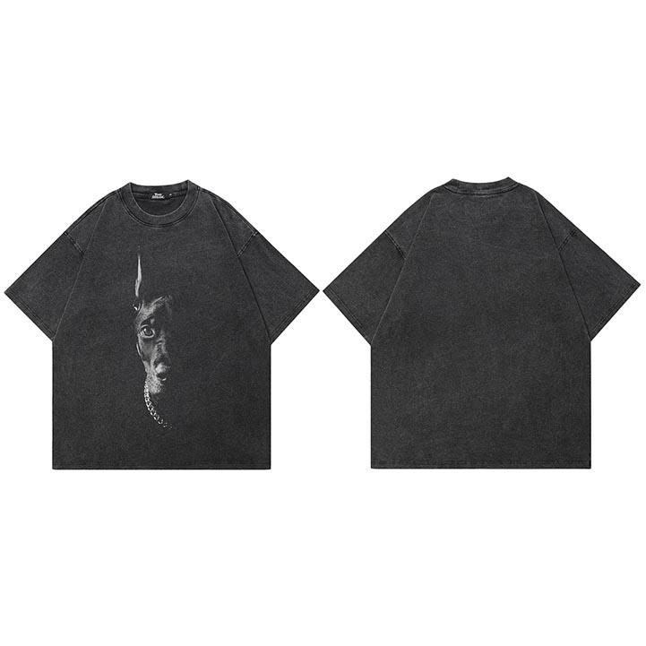 

Men Hip Hop Streetwear Oversized T Shirt Doberman Dog Graphic TShirt Cotton Faded Black Tshirt Unisex Tops Tees Hipster S
