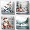 Christmas Pillowcase Office Seat Cushion Home Bedside Pillowcase