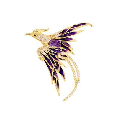 Elegant Multicolor Phoenix Brooch For Women Men Exquisite  Beauty Flying Bird Brooch  Jewelry Accessories Gifts