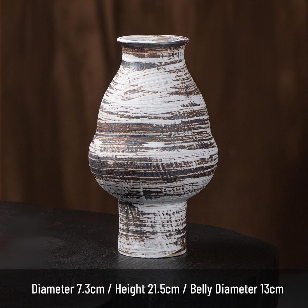 Wabi-Sabi Retro Ceramic Vase: Chinese Style for Living Room and Tea Room Flower Arrangements