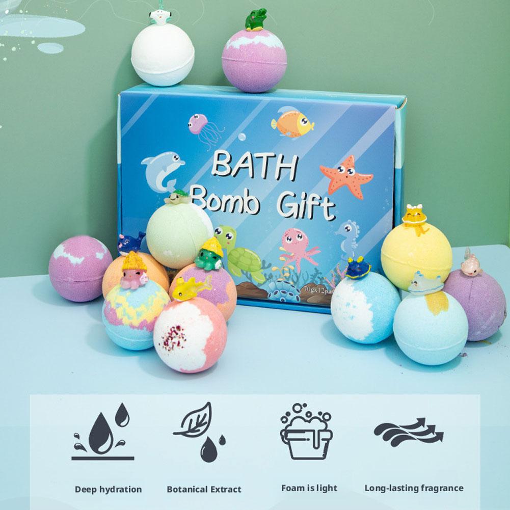 Kids Bath Ball Set Funny Kids Bath Salt Ball Surprise Bubble Bath Creative Home Bath Accessories Gifts For Dry Skin Moisturize