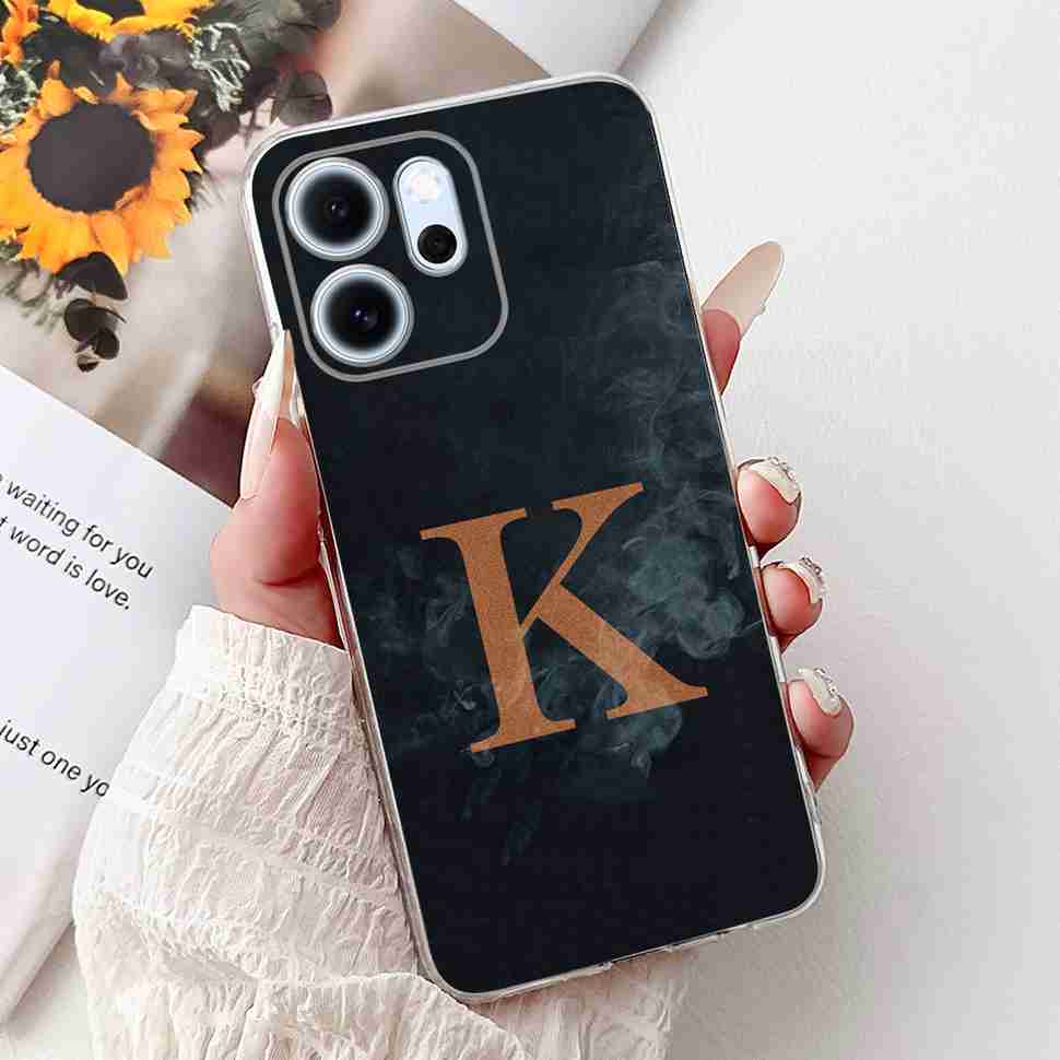 For Oppo Reno14 F 5G 6.57" Case Popular Design Letters A-Z Crown TPU Soft Silicone Cover For Oppo Reno 14F CPH2743 Phone Casing