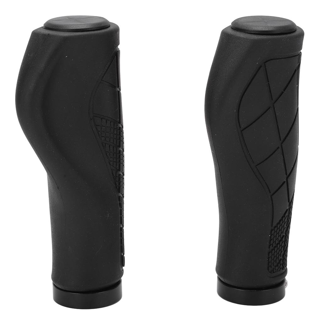 Bike Handle Handlebar Grips Mountain Bike Replacement Handlebar Grip with End Caps for Replacement RepairBlack