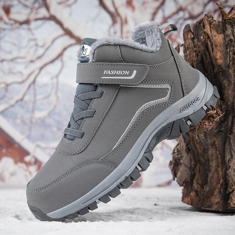 New Boots Men 2024 Winter Work Cotton Shoe Platform Comfortable Sneakers Outdoor Wear Resistant Warm Casual Plush Snow Boots