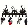 1pc Home Love Shape Key Chain Wall Mounted Entrance Organizer Rack with Hooks, No Drilling, Suitable for Living Room Home Decoration