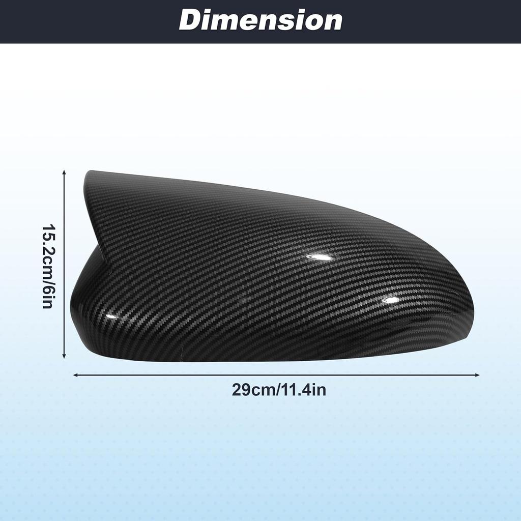 Motoforti 2 Stück Links Rechts Seiten Spiegelkappe für Ochsenhorn-Flügelspiegel für Subaru BRZ 2022-2024, für Toyota GR86 2022-2024, Auto Rückspiegel Fahrer Beifahrer