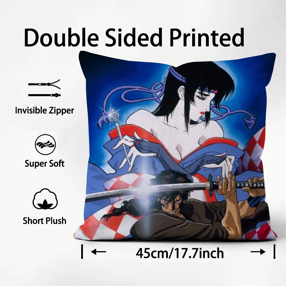 N-Ninja S-Scroll Game Cushion Cover Premium Comfort Reversible Pillow Cove -Two In One Design for Any Room & Car Interior