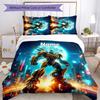 3pcs Custom Name Bumblebee Bedding Set Duvet Cover Closure Includes 1 Duvet Cover & 2 Pillowcases for All Seasons Bedroom Decor