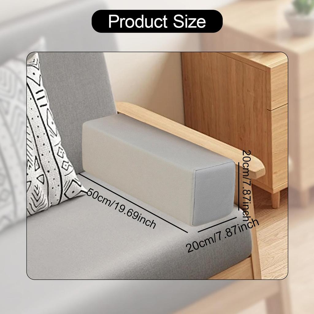 Arm Rest Pillow Rectangular Support Pillow with Removable Pillowcase Comfort Armrest for Couch Bedroom Living Room Bed Playing