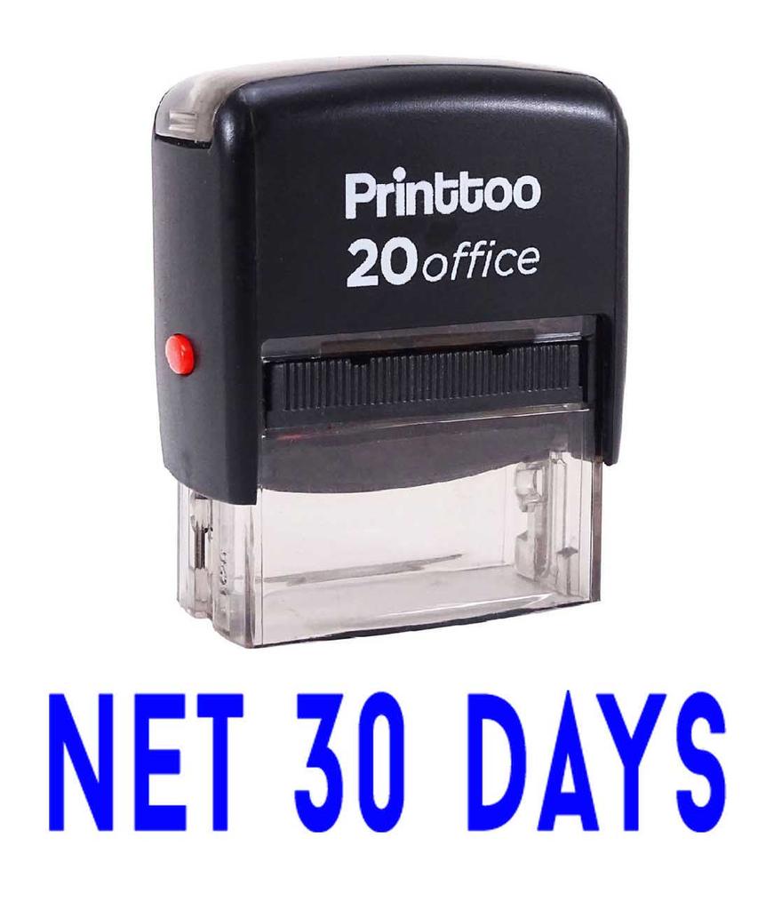 Printtoo Rubber Stamp NET 14 DAYS Self Inking Office Stationary Custom