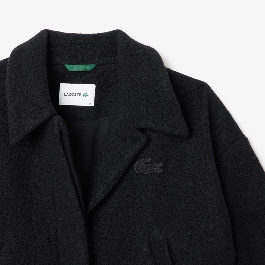 Lacoste Women's Wool Collar Crop Jacket BF8021-54N031