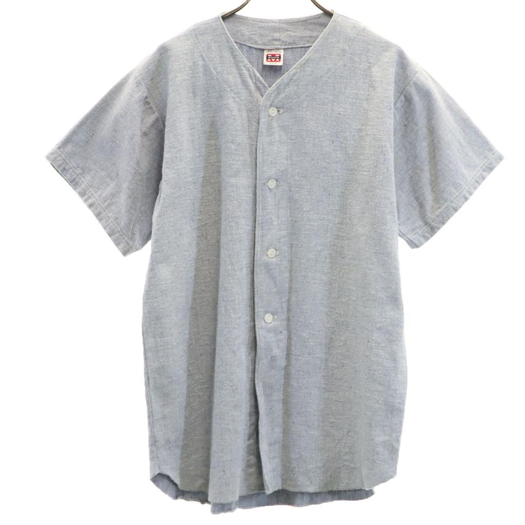 MASON Made In USA Short Sleeve Shirt M Blue Men's Used