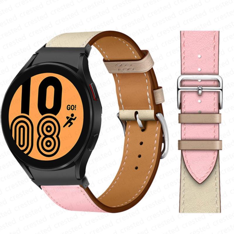 20mm Armband für Samsung Galaxy Watch 6 4 classic/5 Pro 44mm 40mm 47mm 43mm 45 Ohne Lücken Lederarmband Correa Galaxy Watch 6 Armband