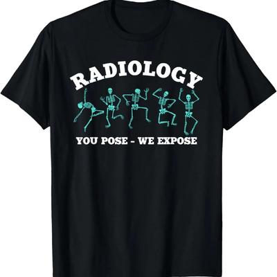 Lustiges Radiologie Skelett Geschenk Röntgentechniker T-Shirt