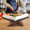 Book Stand for Reading - Solid Wood Book Holder for Open and Closed Books, Cookbook, Magazines, Textbooks (Redwood)