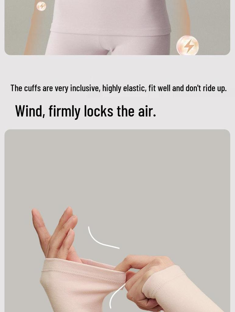 Women's Extra Thick Fleece-Lined Acrylic Thermal Base Layer Top