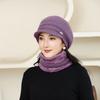 New Autumn and Winter Old Men's Hat for Women Knitted Versatile Warm and Casual Rabbit Fur Thickened Fashionable Wool Pot Hat Grandma Style